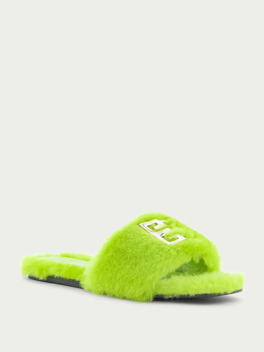 4G Flat Mule In Shearling