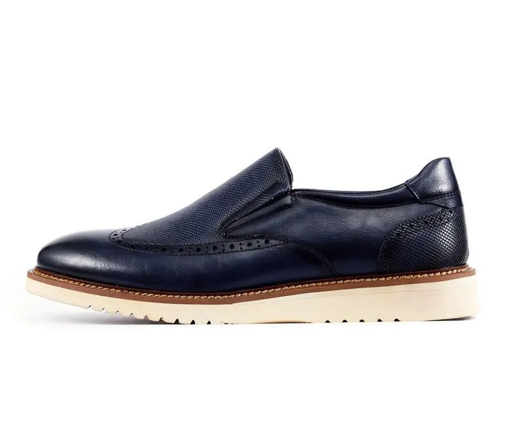 Amali Clyde Navy Slip On Hybrid Shoes Men’s Vegan Leather