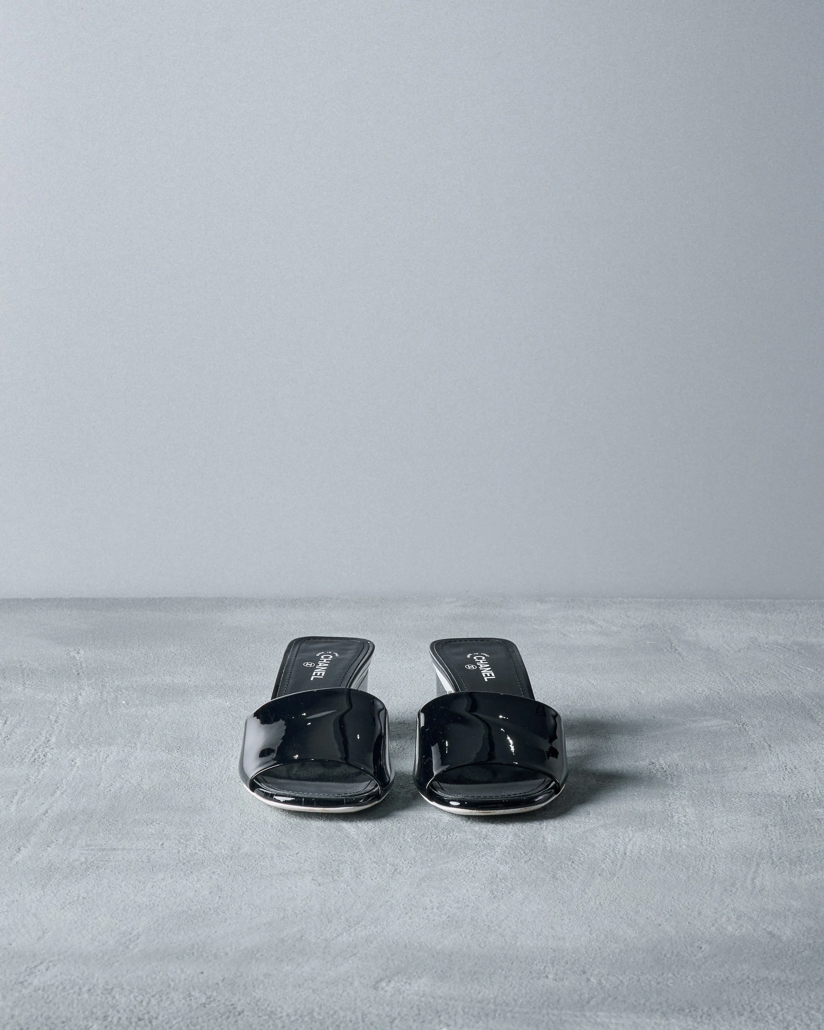 Chanel 22C Patent mules