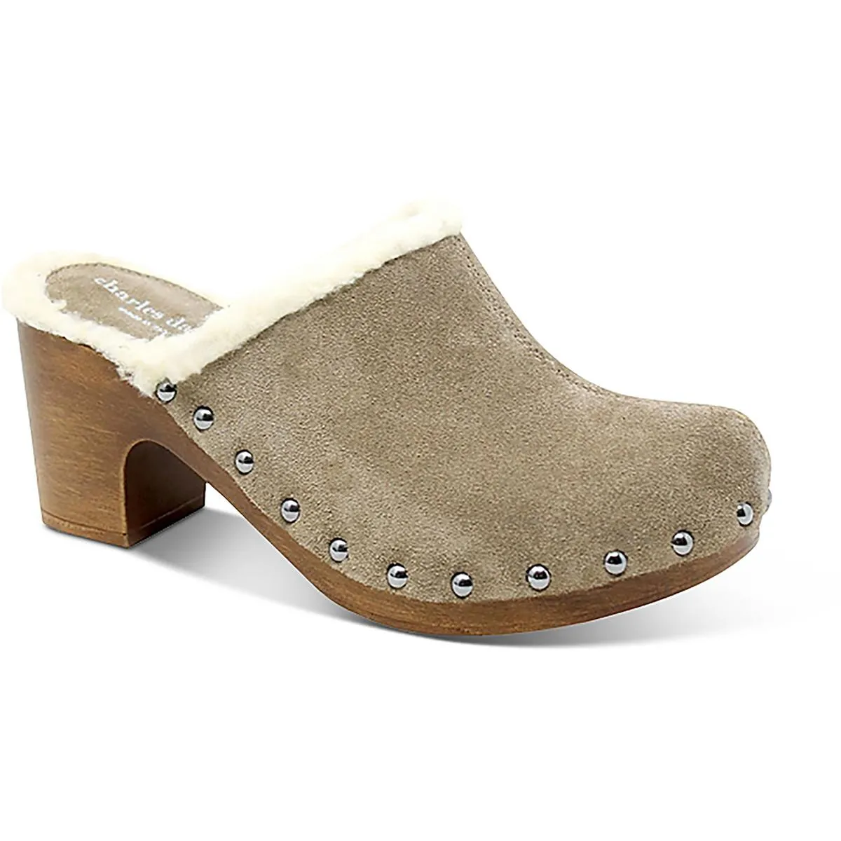 Charles David Womens LIVID Pointed Toe Block Heel Mules