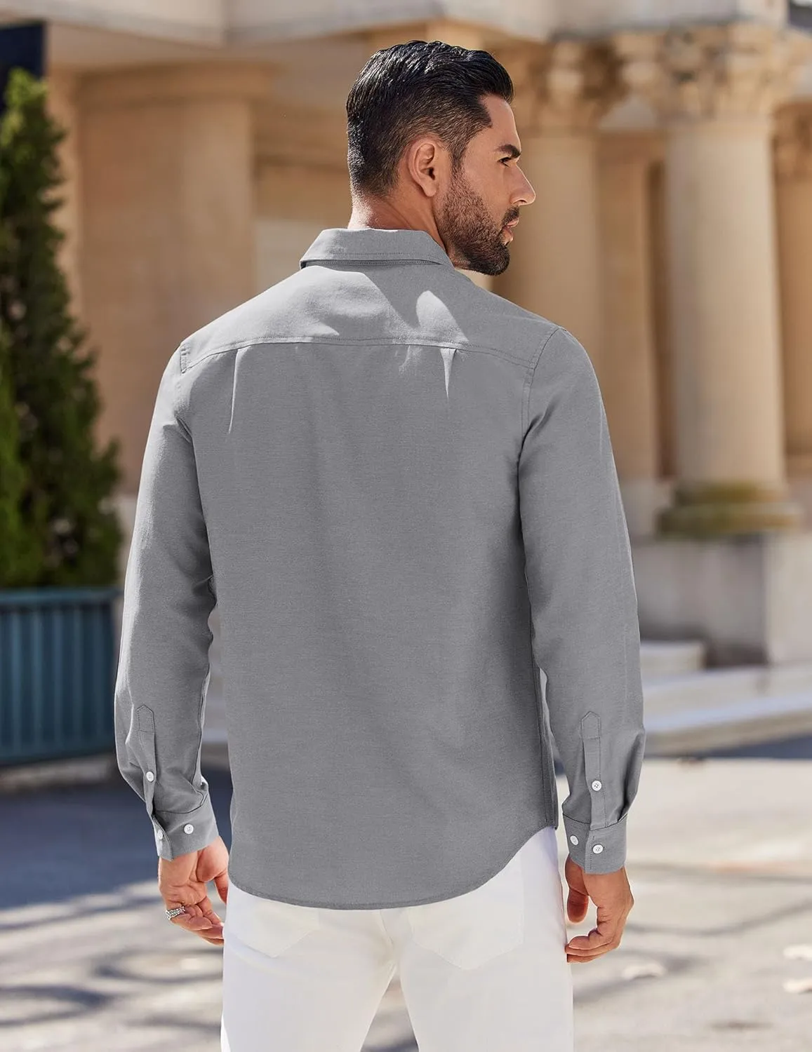 COOFANDY Mens Long Sleeve Button Down Shirt Casual Untucked Shirts for Men Oxford Dress Shirts