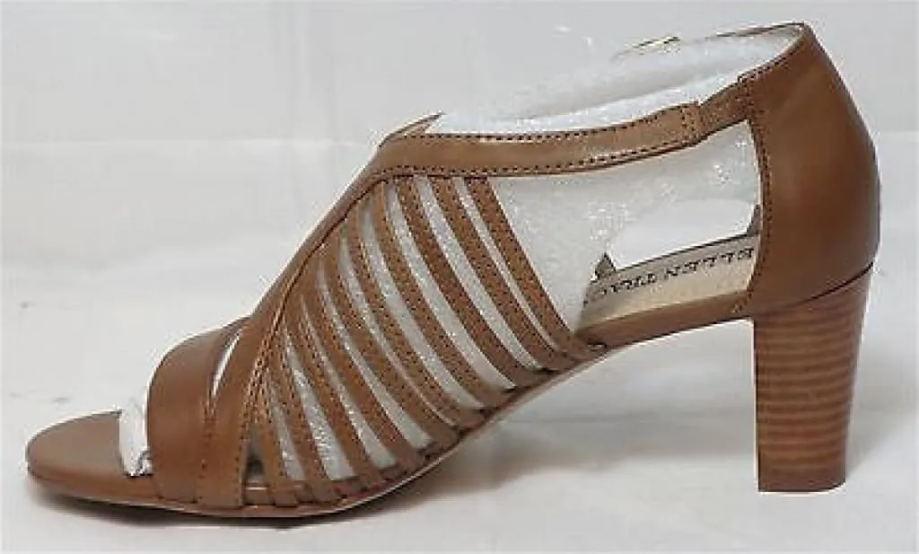 ELLEN TRACY Women's Miles Sandal - Tan Nougat Leather -