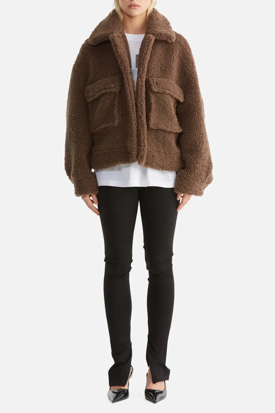 Emery Faux Fur Jacket Cocoa