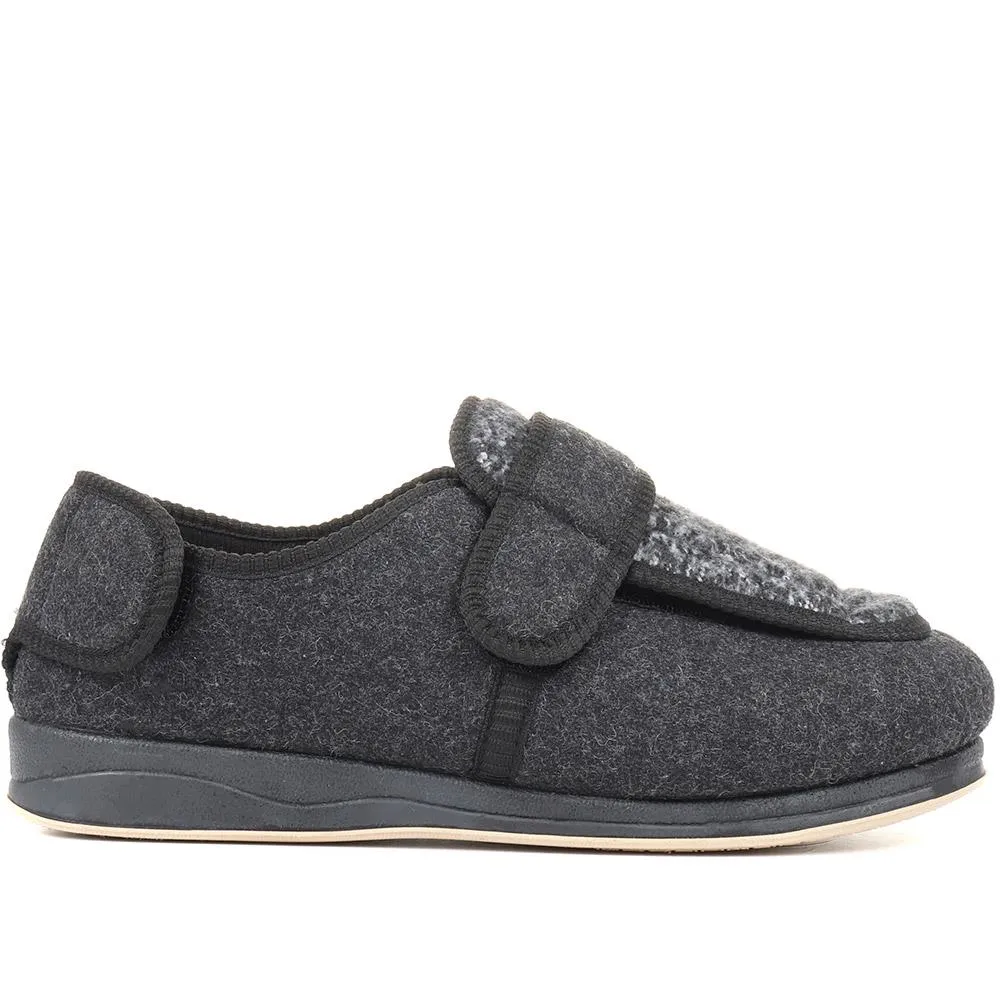 Extra-Wide-Fit Touch-Fastening Slippers - ARNOLDO / 321 148