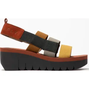 Fly London Women's YERE847FLY Strappy Sandals Brick Brown