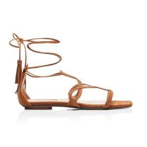 Gitana Tie Up Flat Suede Sandals