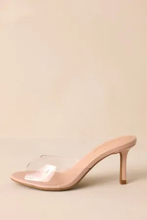 Into the Mystic Nude and Clear Heels