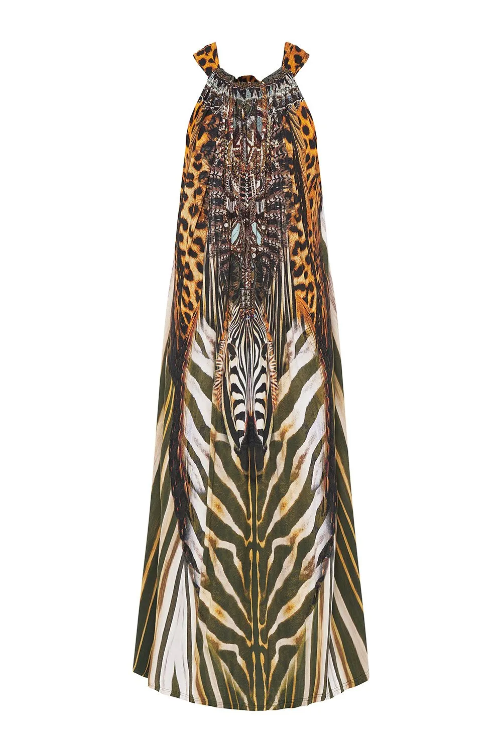JERSEY DRAWSTRING DRESS NINE LIVES