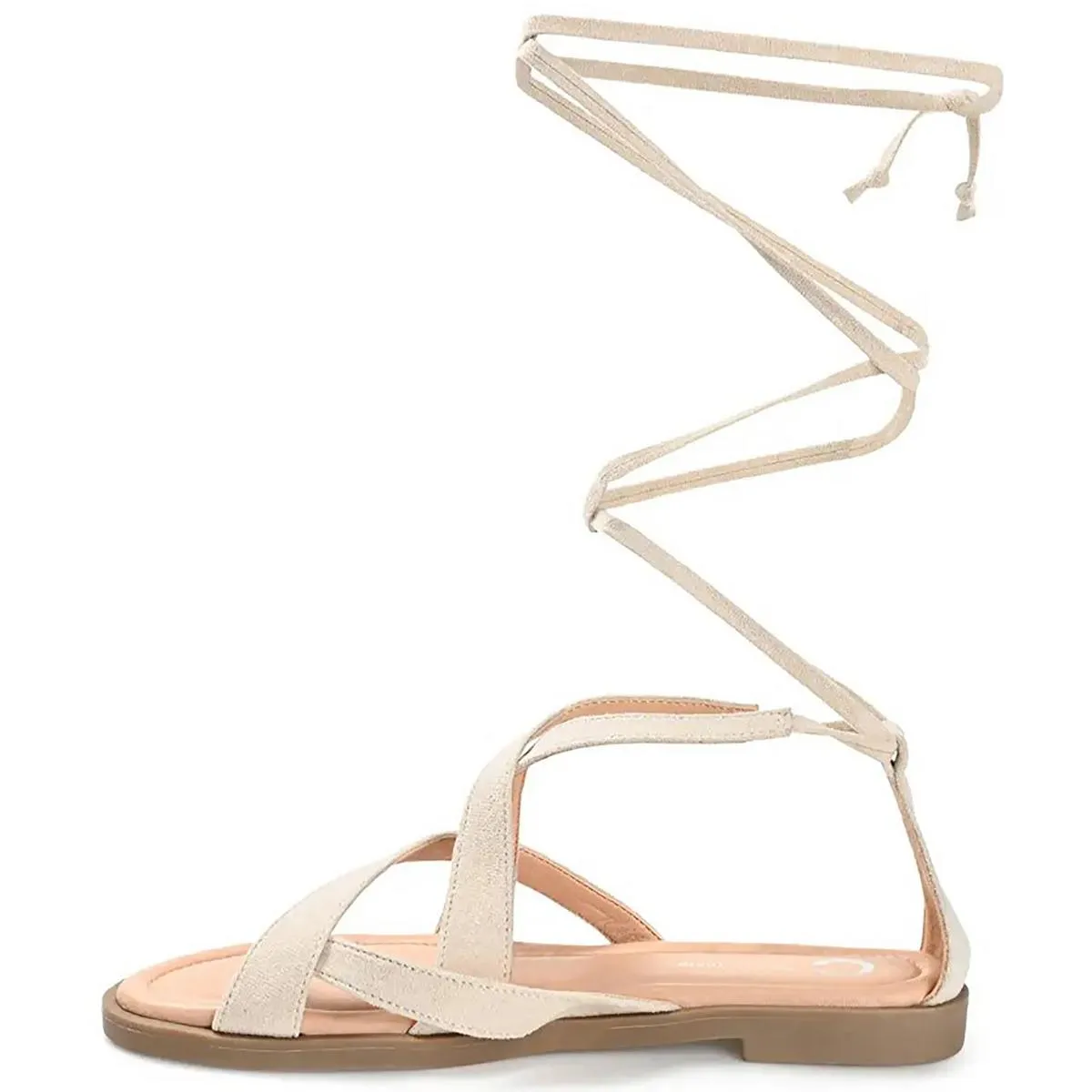 Journee Collection Womens Charlee Open Toe Ankle Tie Strappy Sandals