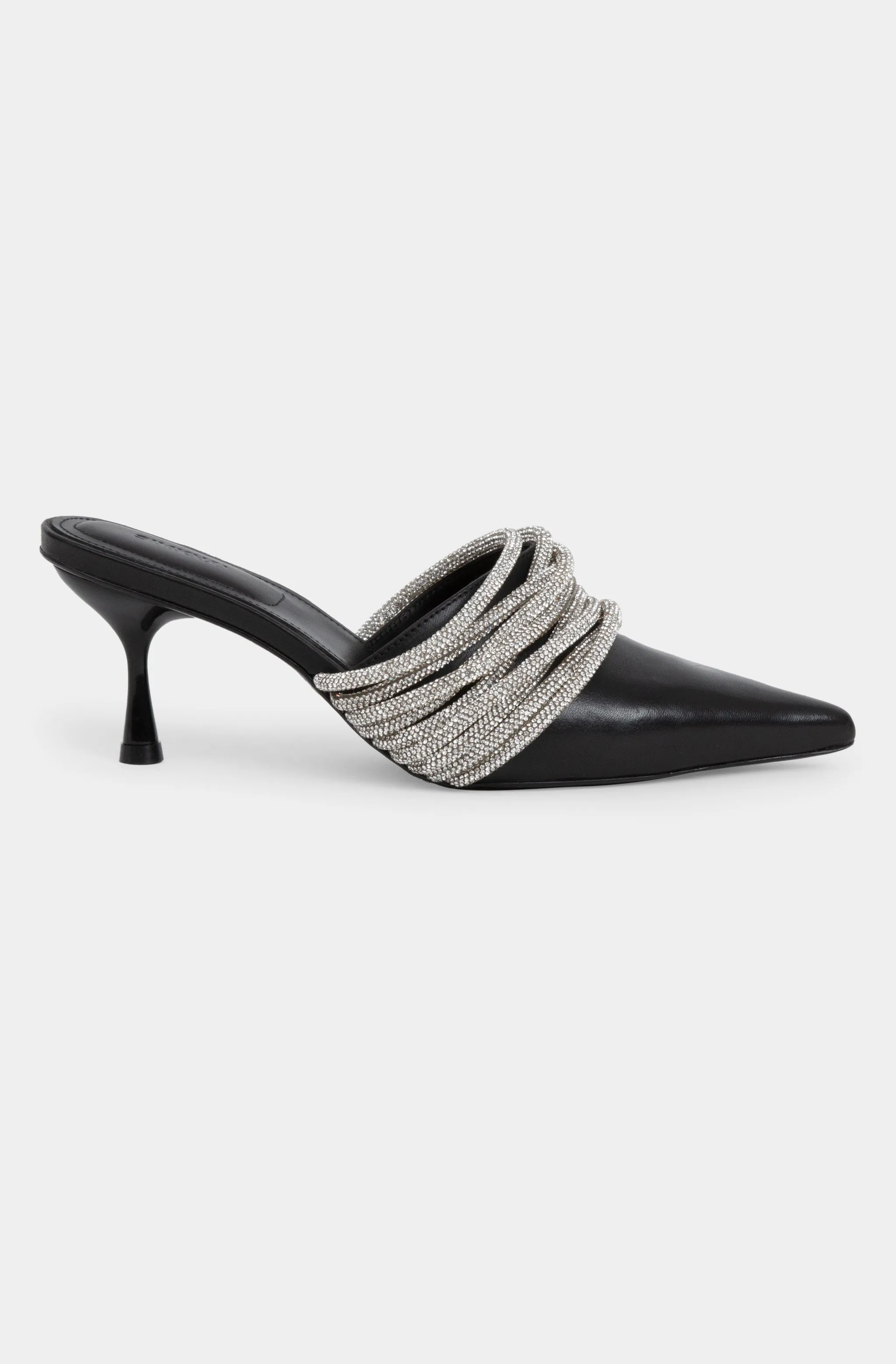 Lian Multi Strap Crystal Heeled Mule