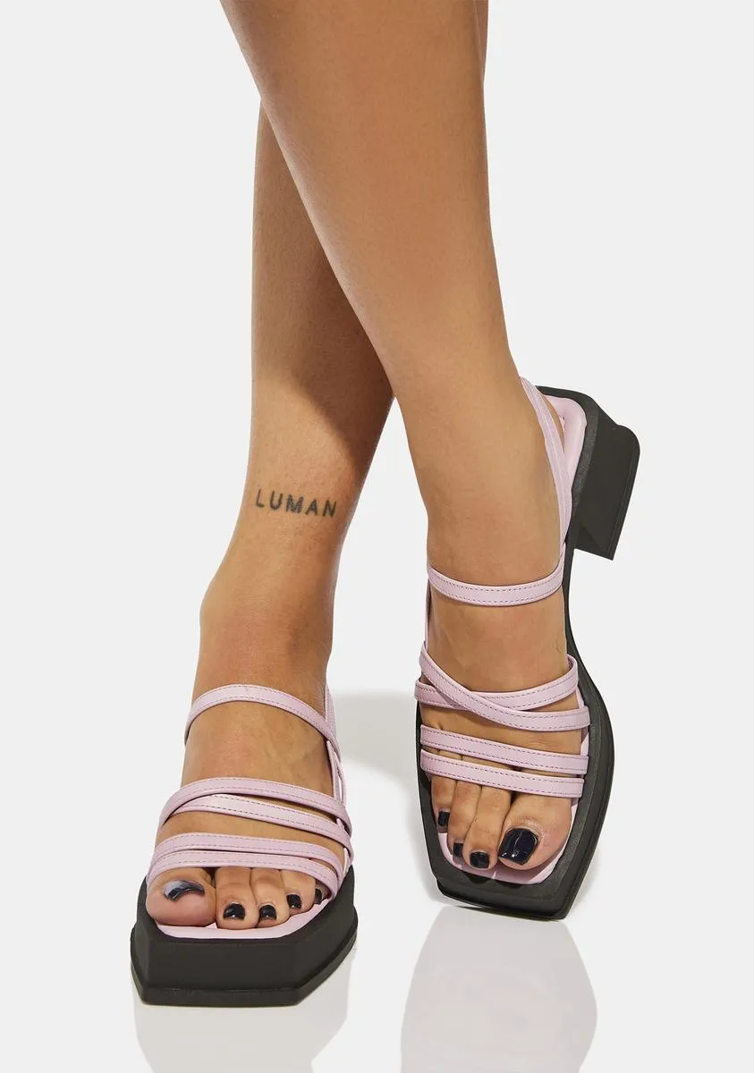 Mauve Hennie Platform Sandals