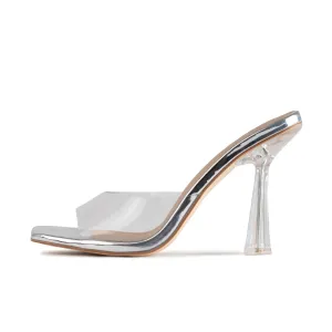 RAID Sailor Heeled Mule in Silver