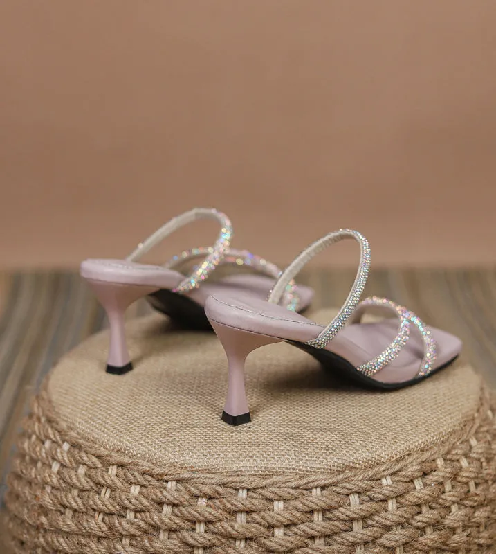 Rhinestone Strappy Sandals