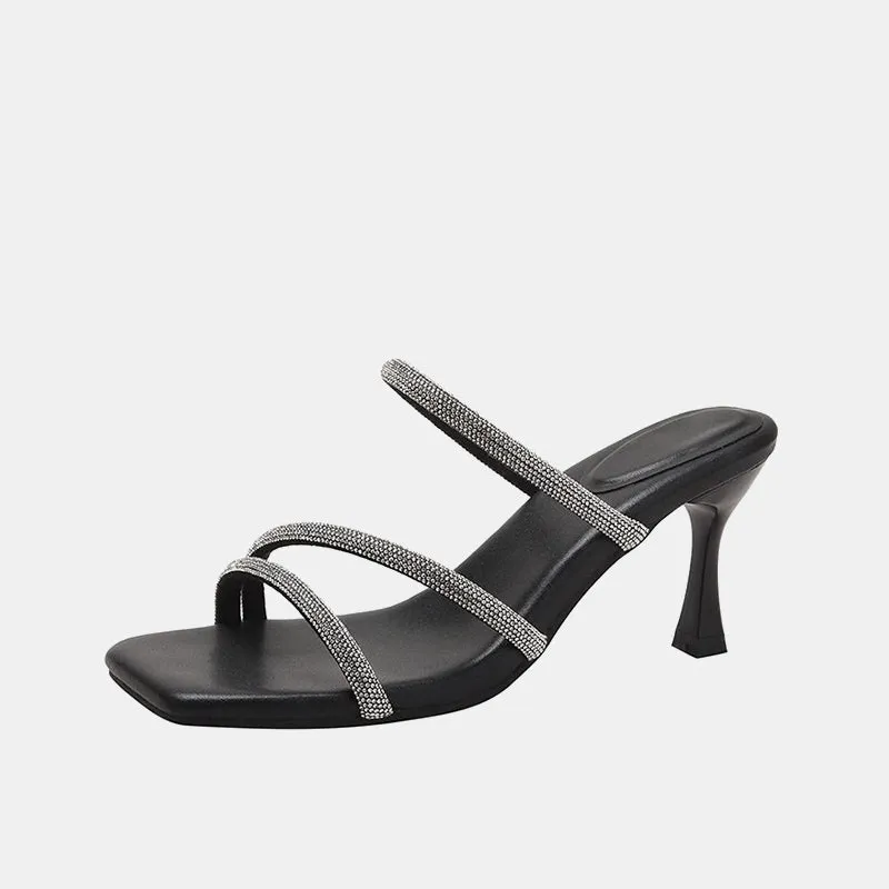 Rhinestone Strappy Sandals