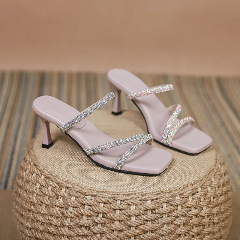 Rhinestone Strappy Sandals