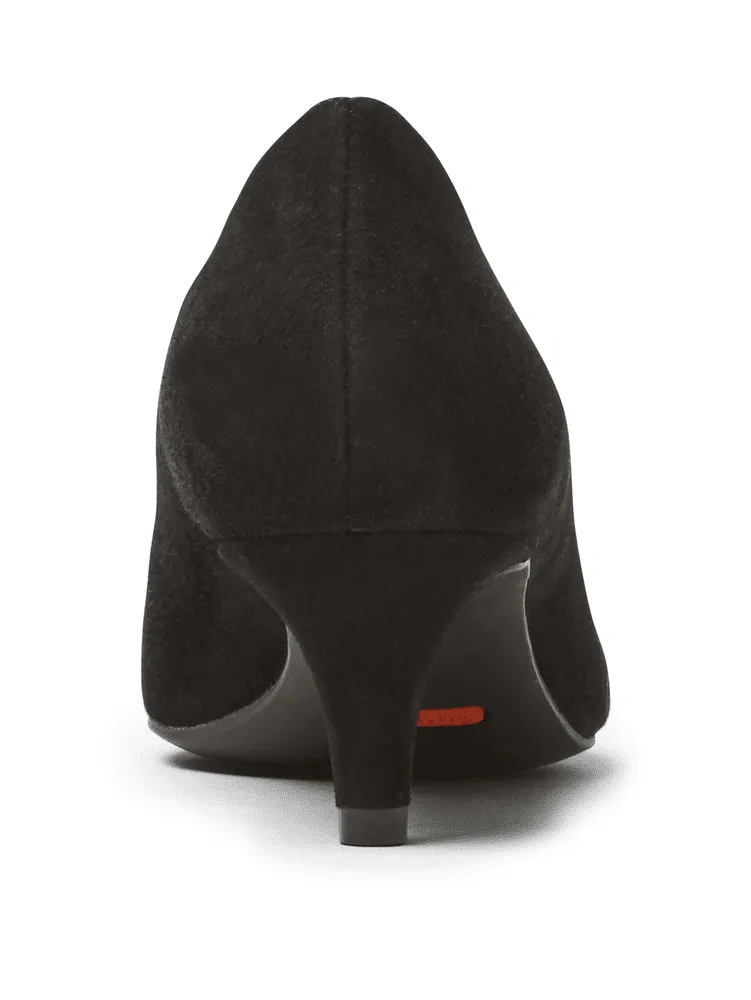 Rockport Womens Total Motion Noelle Scalloped-Back Heel Black CI1663