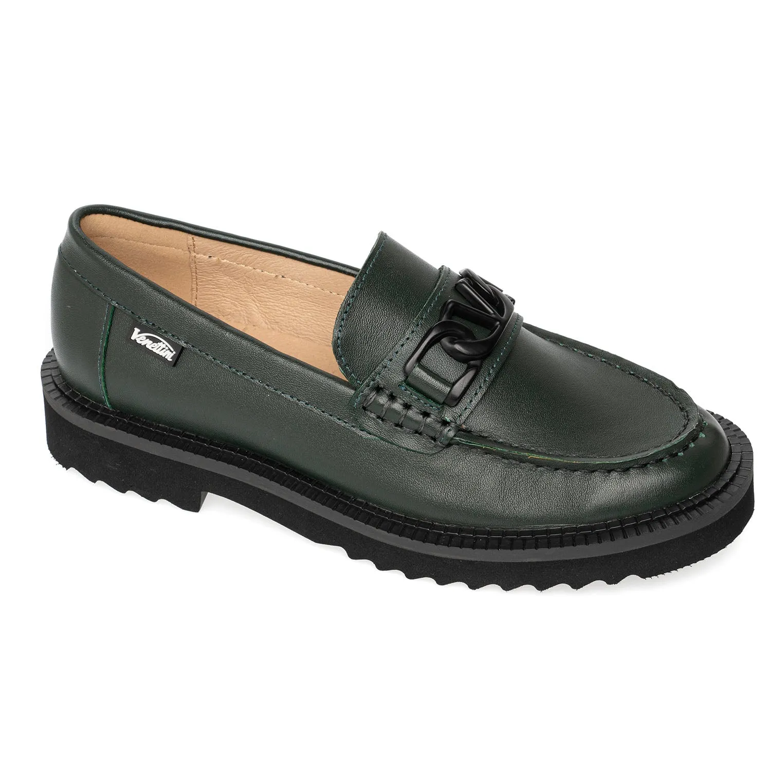 SALE FW24 Venettini London8 Classic Thick Sole Chained Penny Loafer