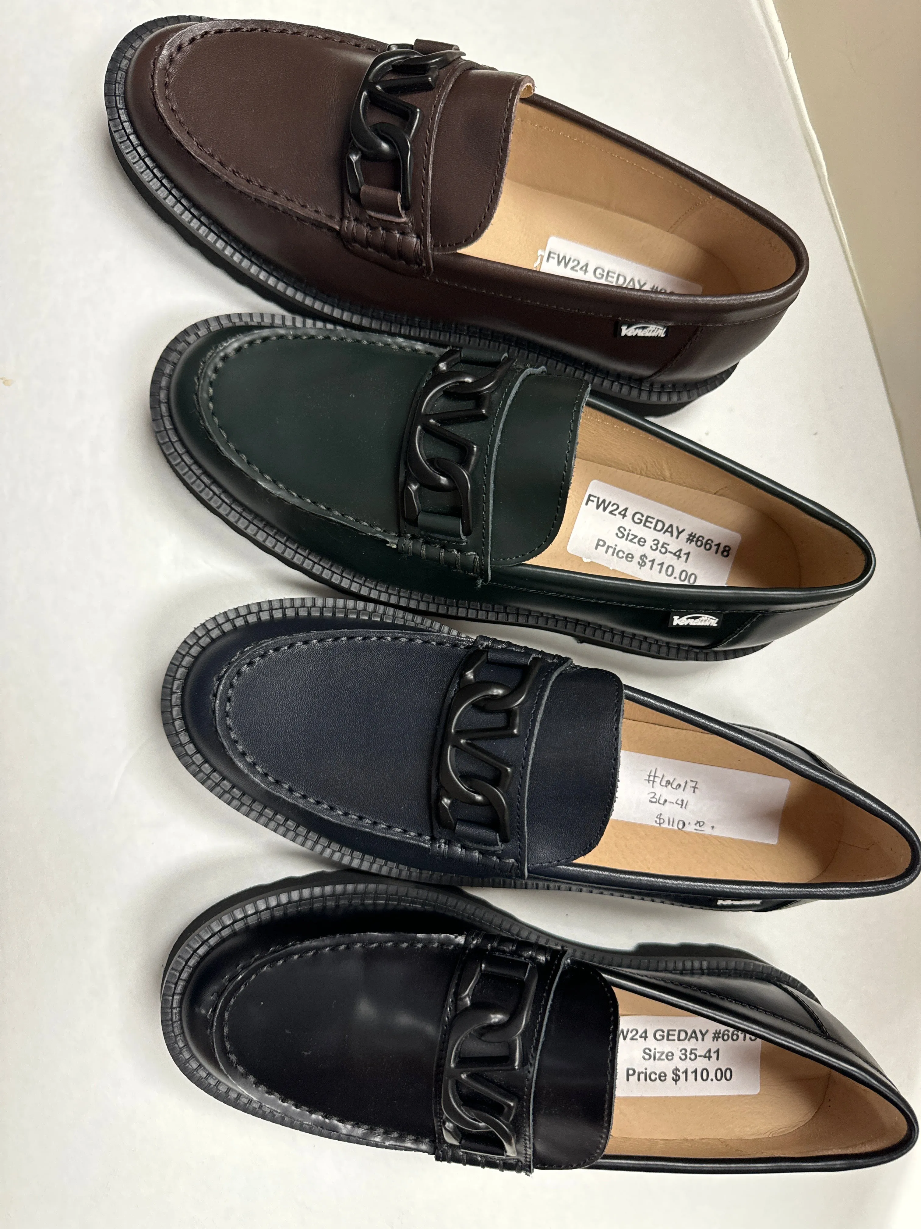 SALE FW24 Venettini London8 Classic Thick Sole Chained Penny Loafer