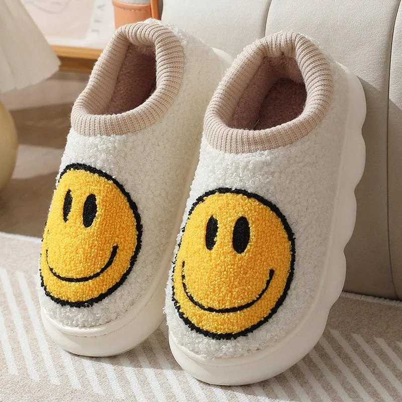 Smiley Face House Shoes Happy Face Slippers