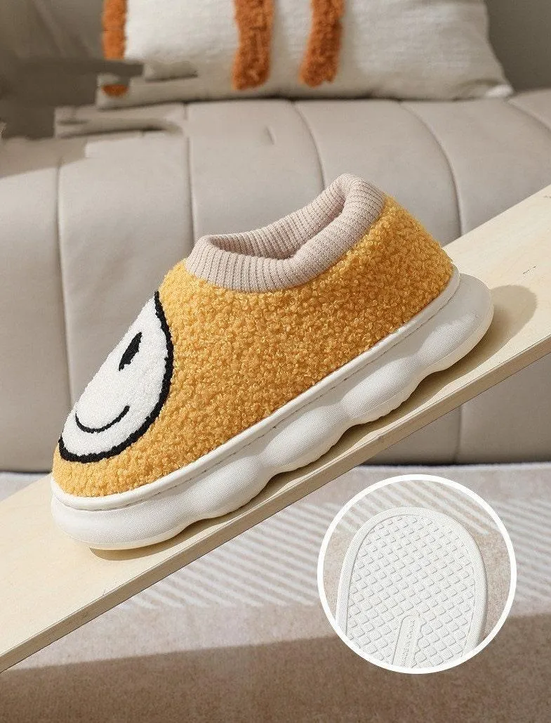 Smiley Face House Shoes Happy Face Slippers