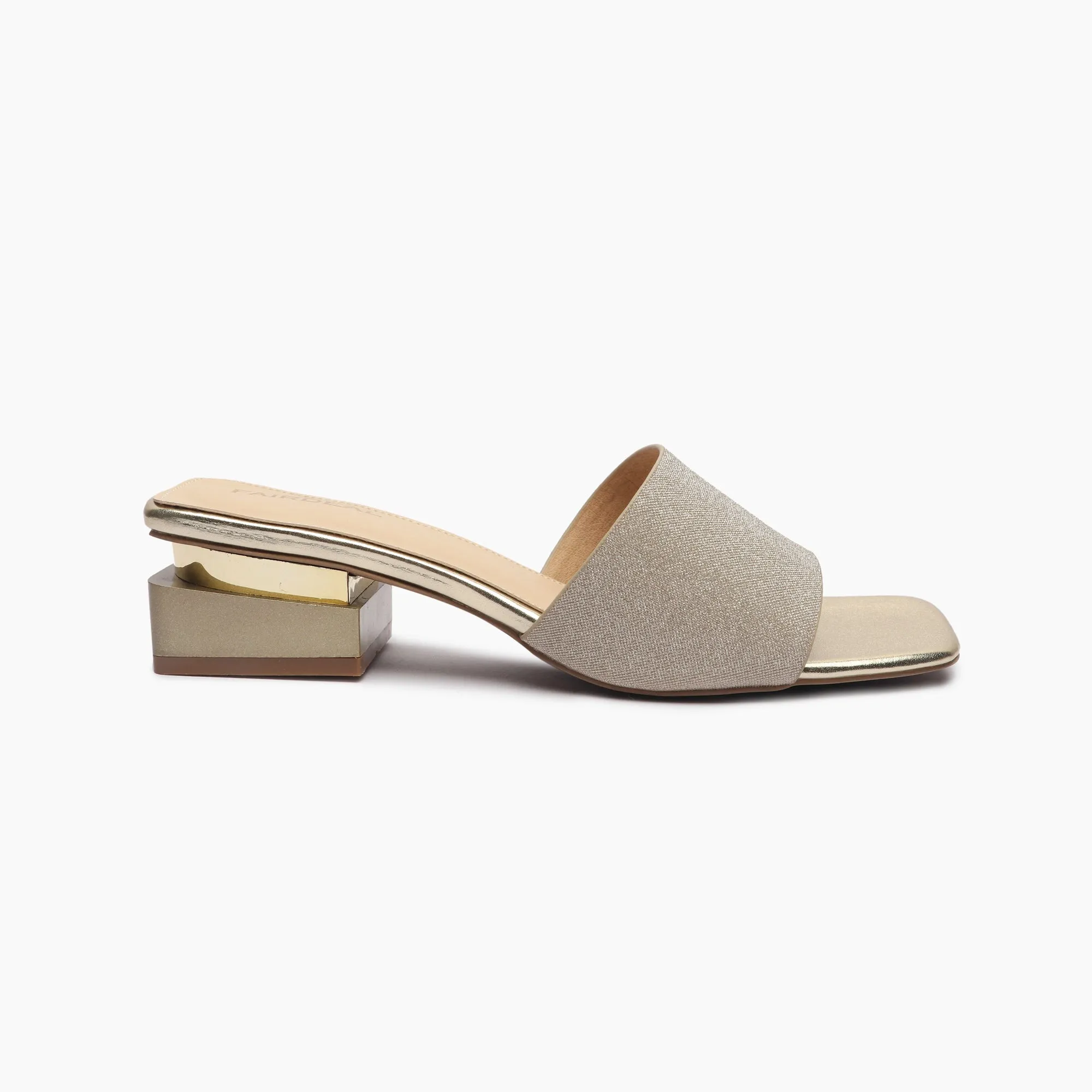 Snake Pattern Embellished Flat Mules