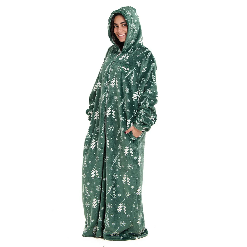 Snuggs Wearable Blanket Monk Green Christmas Tree