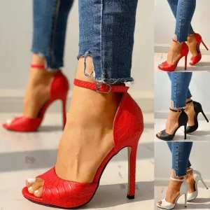 Stiletto Super Open Toe Pumps